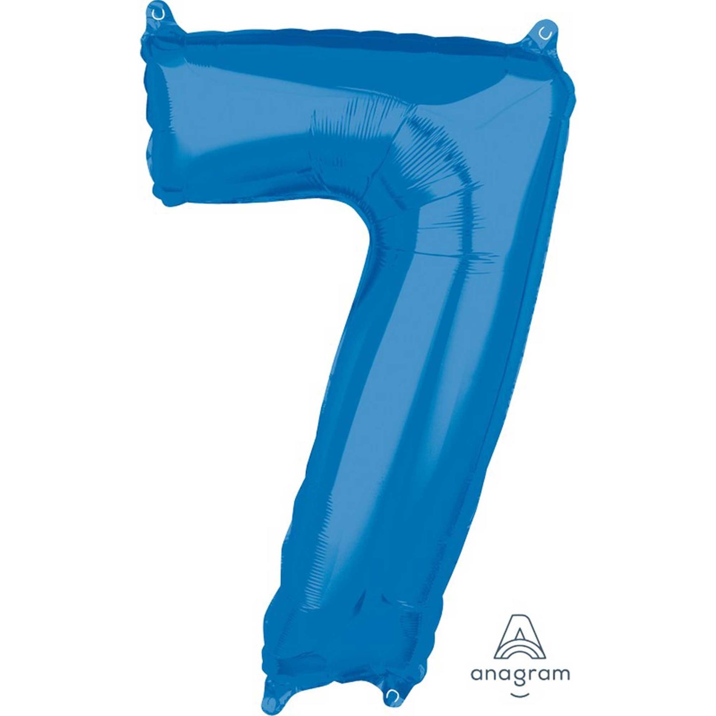 Mid-Size Shape Blue Numeral 7.