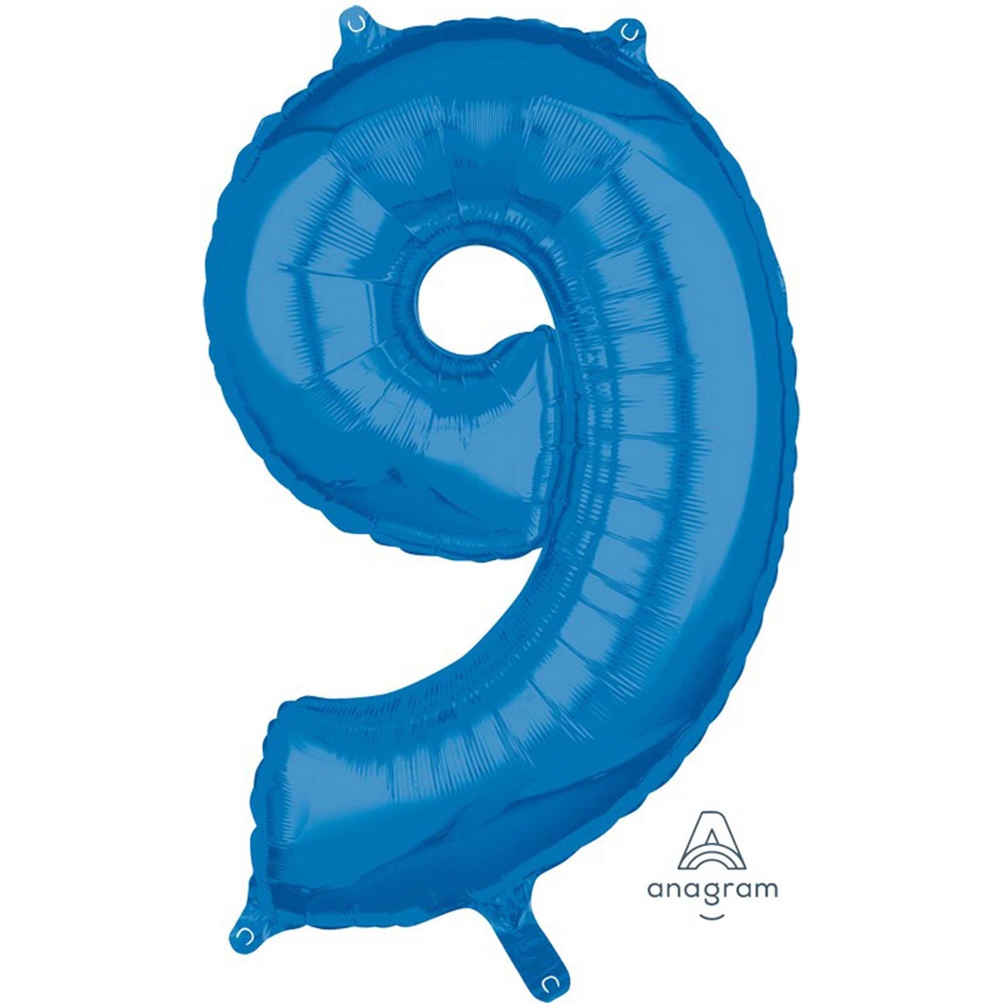 Mid-Size Shape Blue Numeral 9.