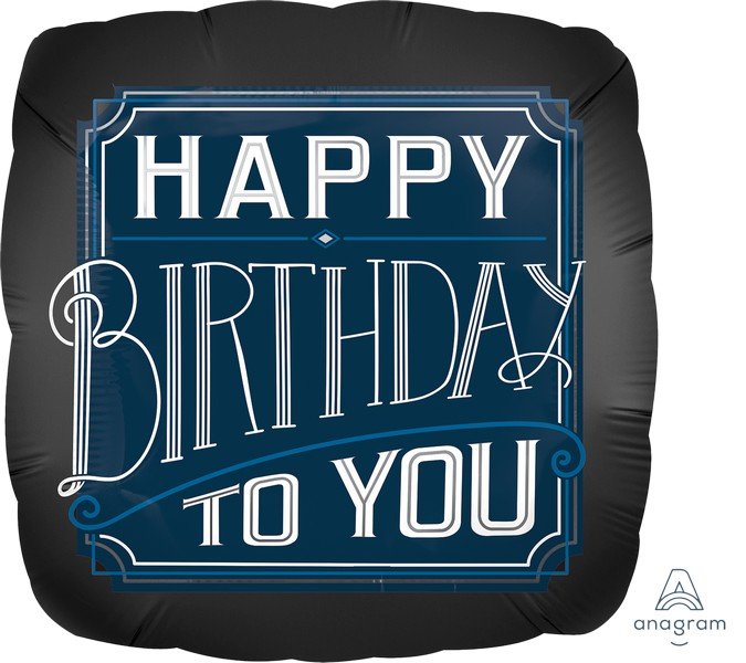 45cm Standard Satin HX Happy Birthday To You Man