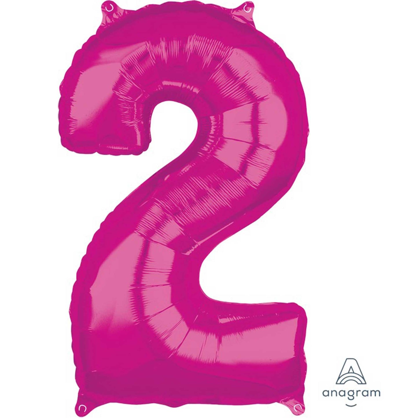 Mid-Size Shape Pink Numeral 2.