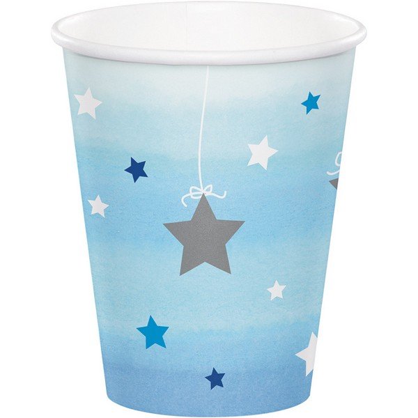 One Little Star Boy Cups Paper 266ml