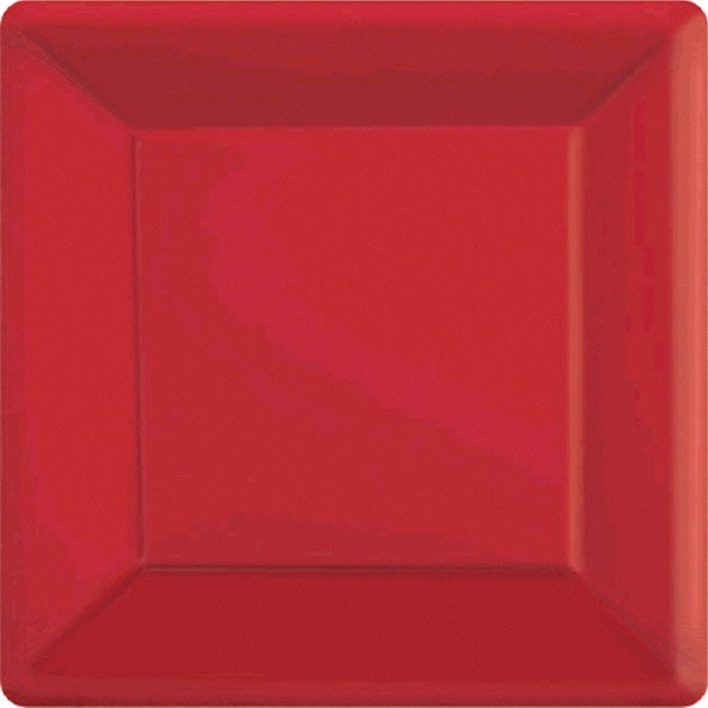 Paper Plates 17cm Square 20CT-Apple Red