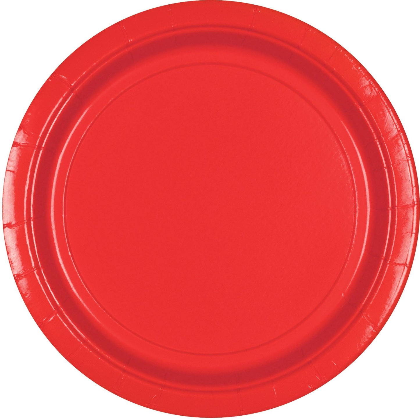 Paper Plates 17cm Round 20CT - Apple Red