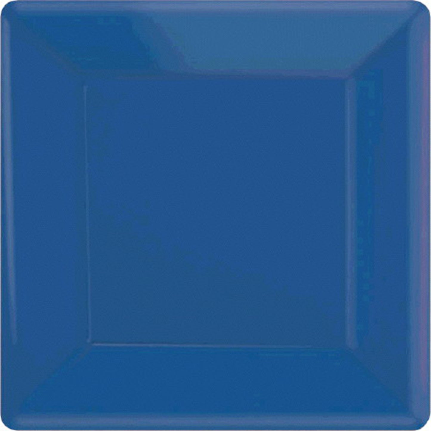 Paper Plates 17cm Square 20CT-Bright Royal Blue