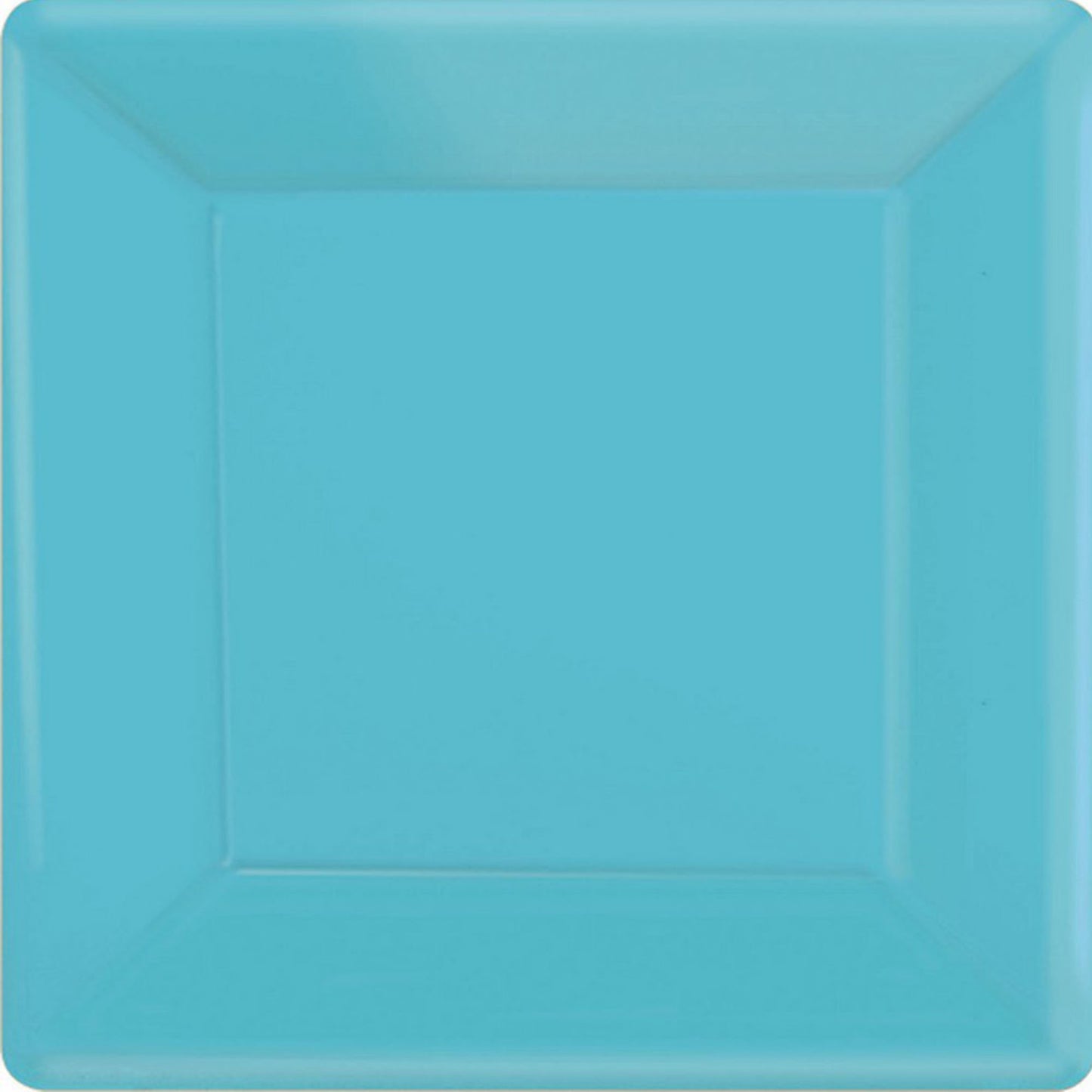 Paper Plates 17cm Square 20CT - Caribbean Blue