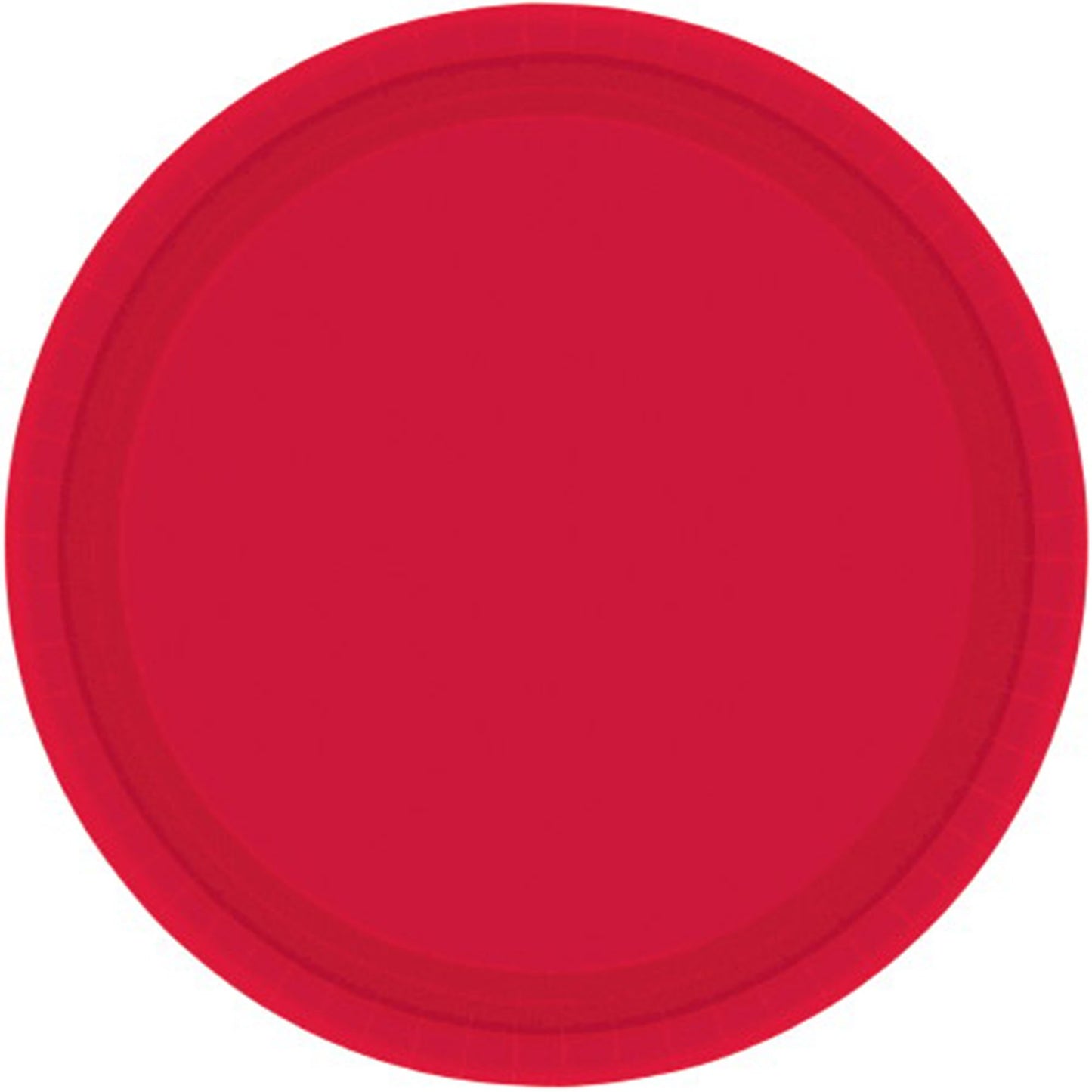 Paper Plates 23cm Round 20CT - Apple Red
