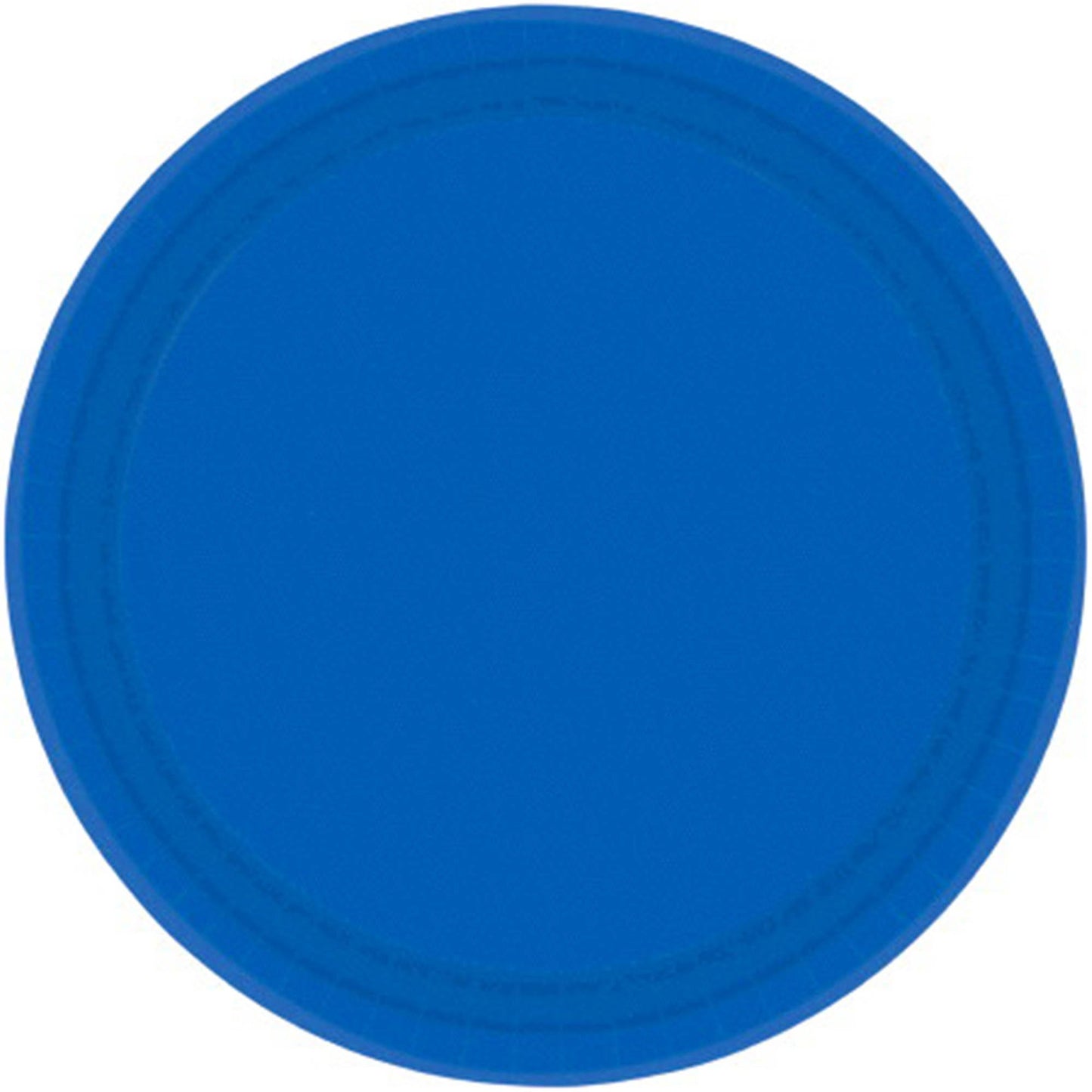 Paper Plates 17cm Round 20CT - Bright Royal Blue