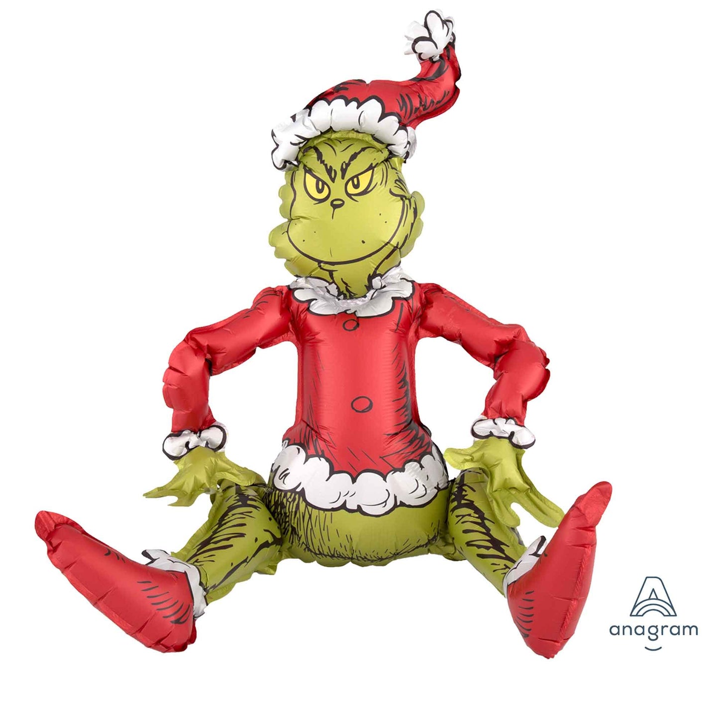 Dr. Suess The Grinch CI: Multi-Balloon Sitting Santa Grinch