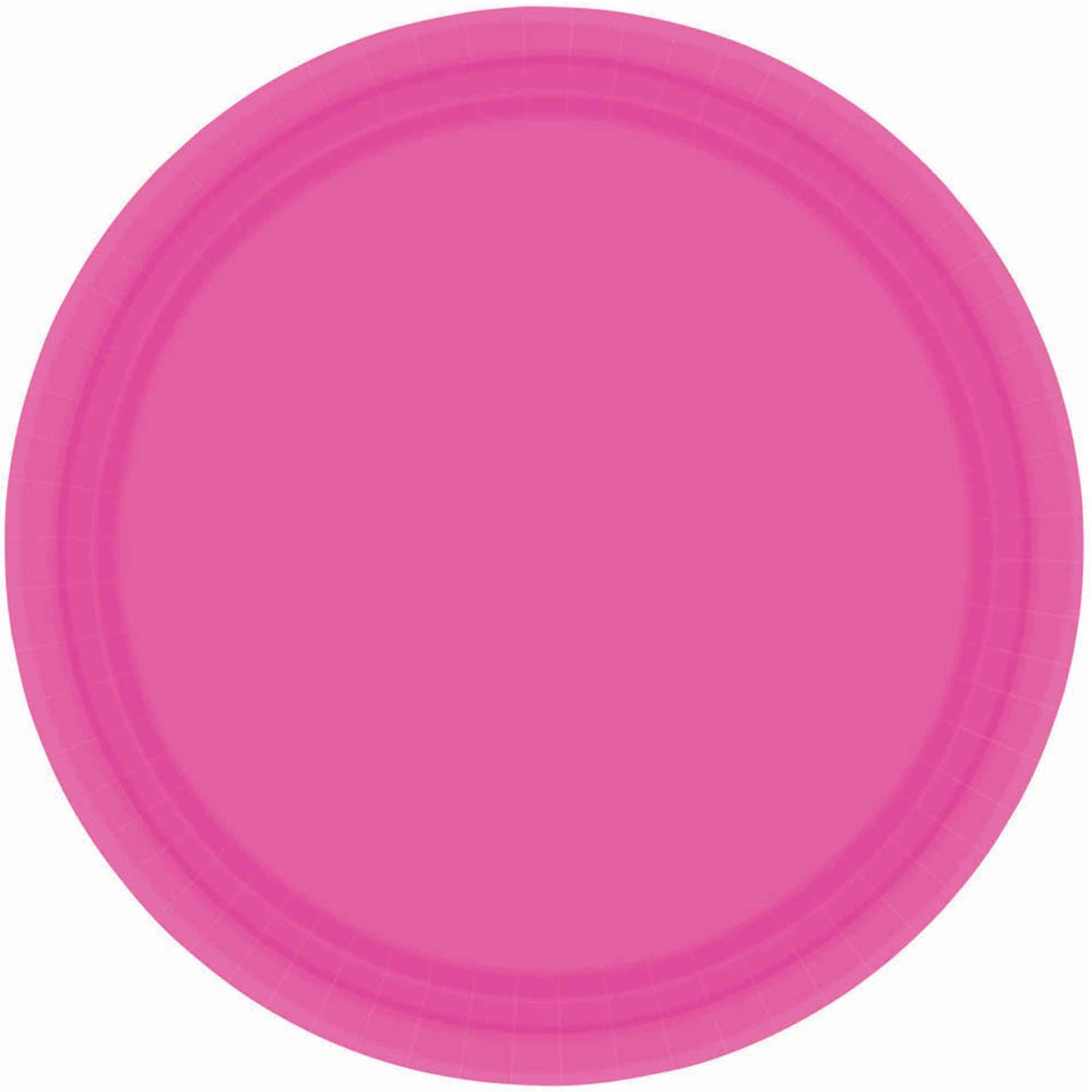 Paper Plates 17cm Round 20CT - Bright Pink
