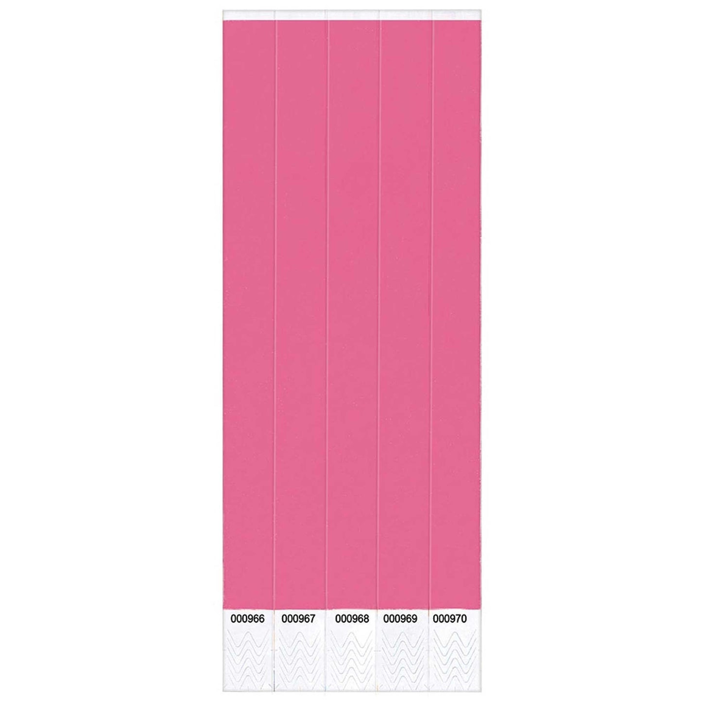 Wristbands Pink Value Pack 100 Numbered Bands
