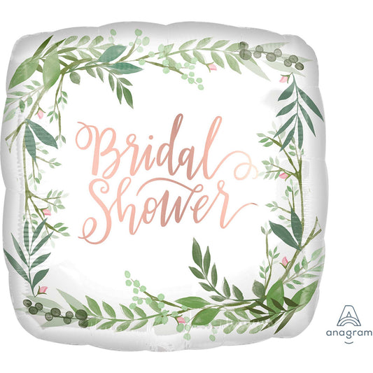 45cm Standard XL Love & Leaves Bridal Shower Satin