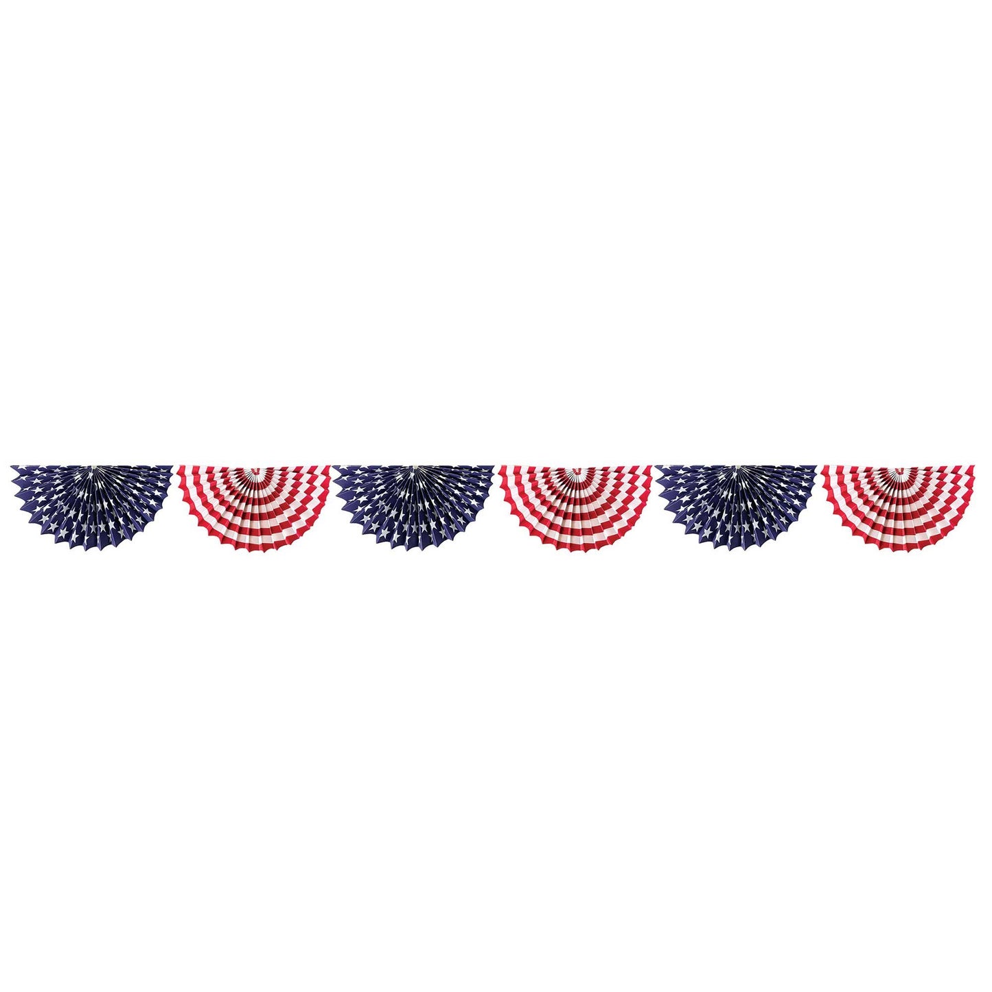 Patriotic Paper Fan Bunting Garland