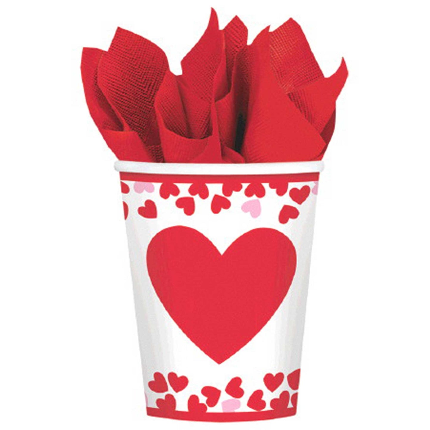 Confetti Hearts Paper Cups 9oz/266ml