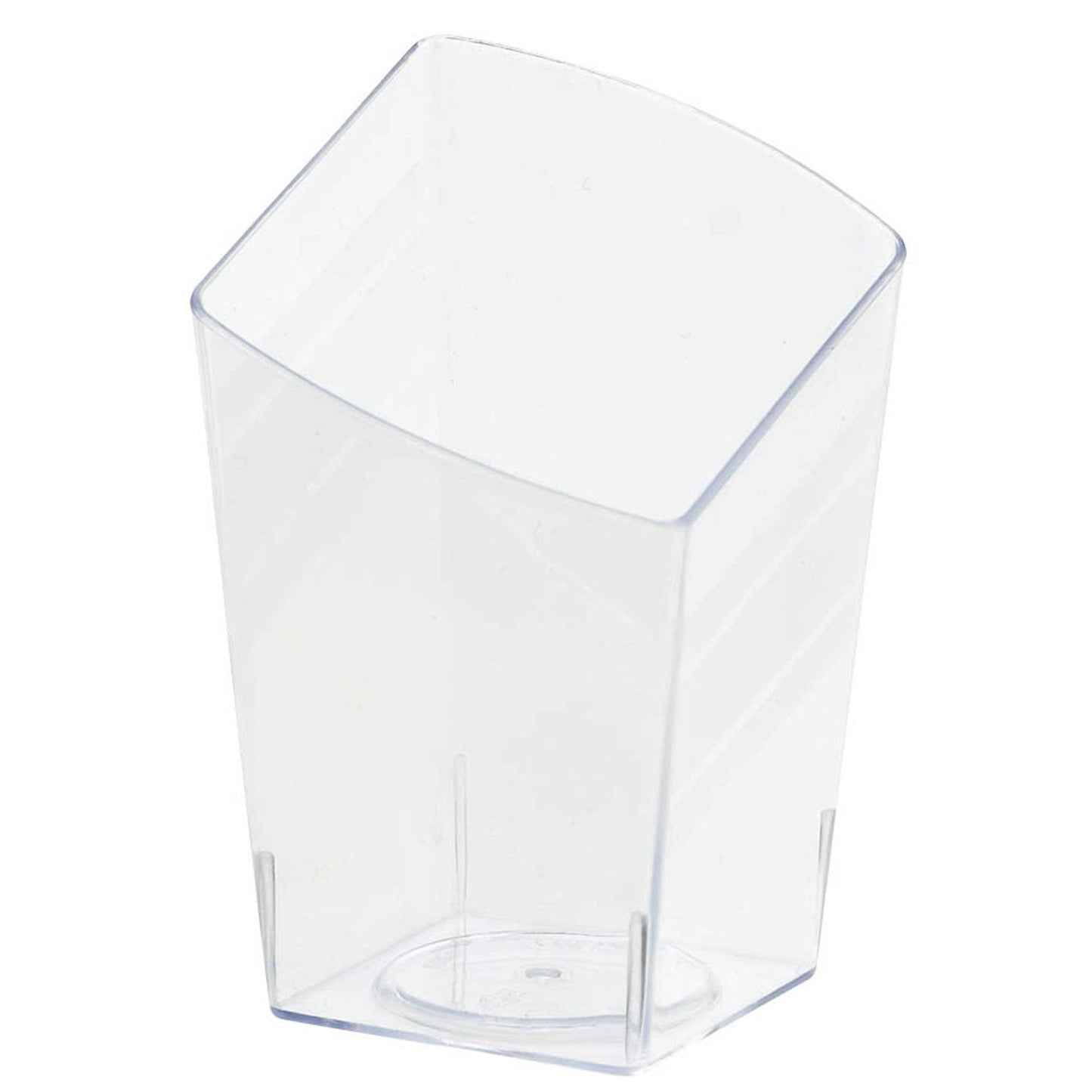 Mini Catering Slanted Tumblers Clear Plastic 2.2oz/ 65ml