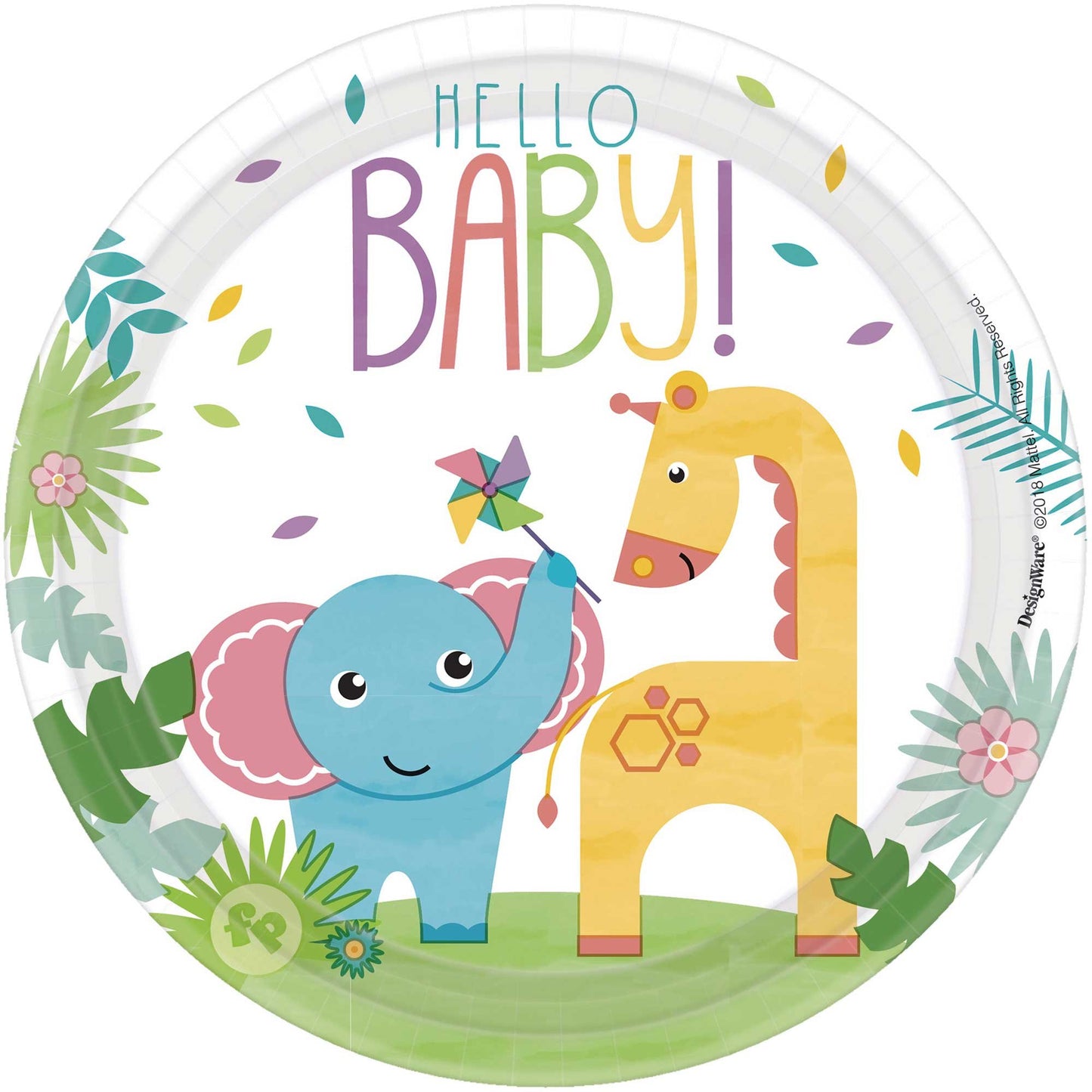Fisher Price Hello Baby 17cm Round Paper Plates