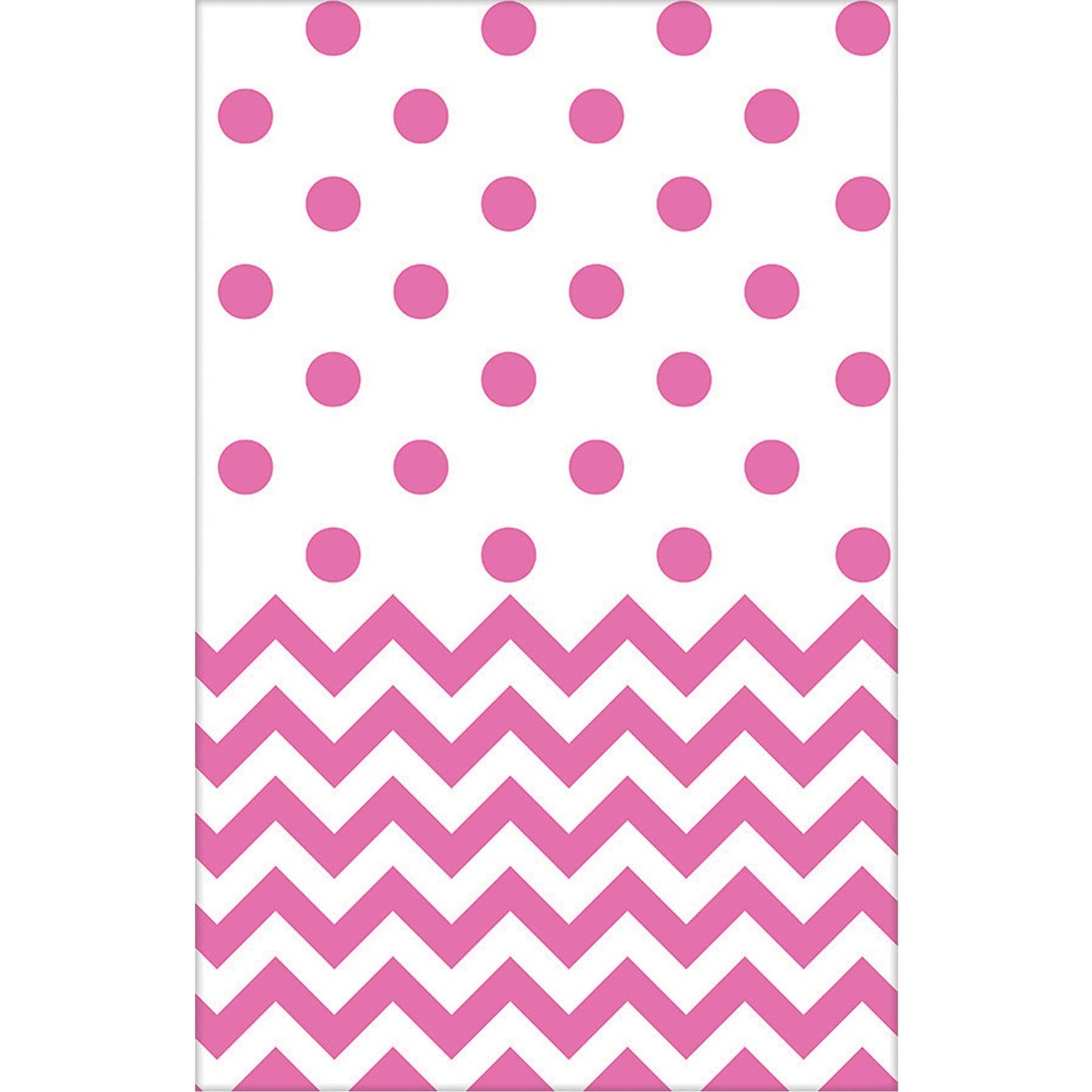 Chevron Plastic Tablecover New Pink
