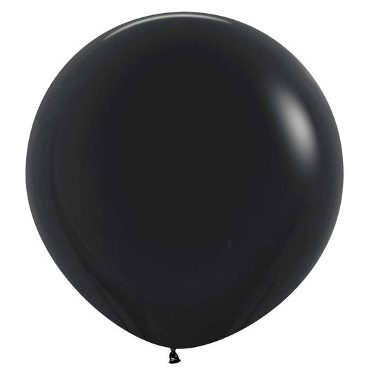 Sempertex 60cm Fashion Black Latex Balloons 080, 3PK