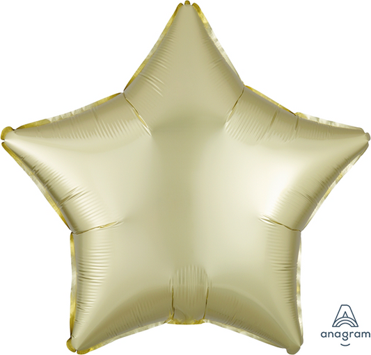 45cm Standard XL Satin Luxe Pastel Yellow Star