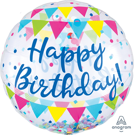 Shape Confetti Balloon Streamer Fun Happy Birthday