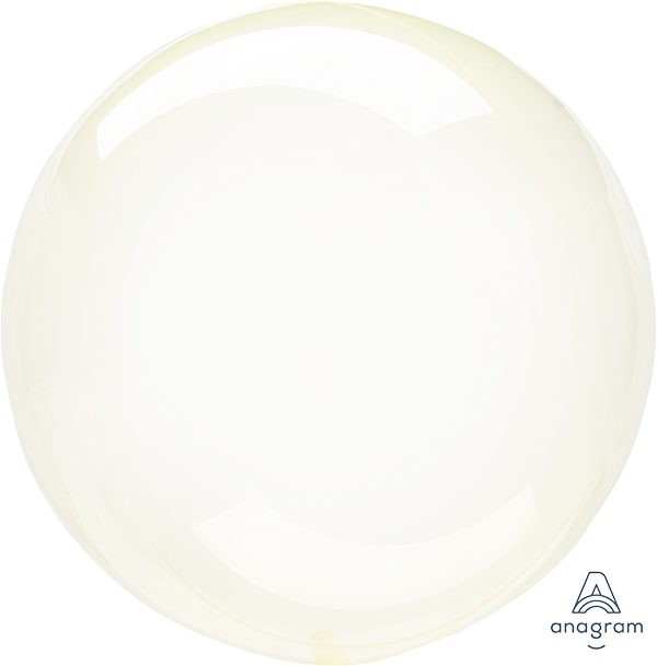 Crystal Clearz Yellow Round Balloon