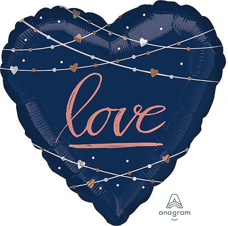 Jumbo HX Heart Navy Wedding love