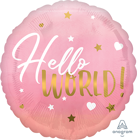 45cm Standard HX Pink Baby Girl Hello World
