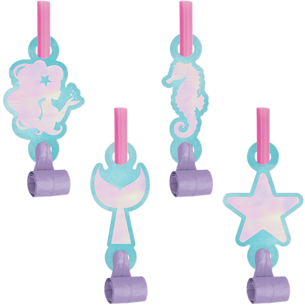 Mermaid Shine Iridescent Blowouts with Medallions