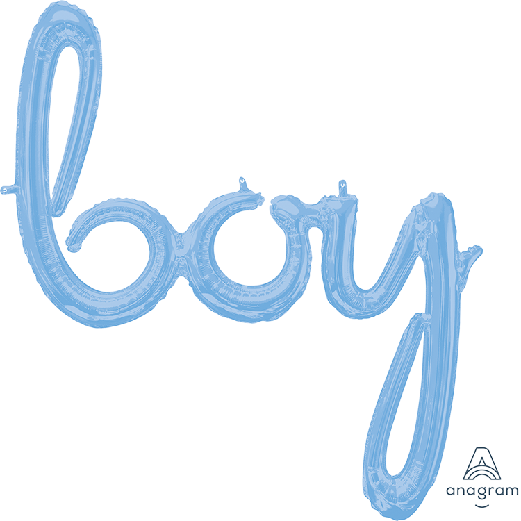 CI: Script Phrase boy Pastel Blue
