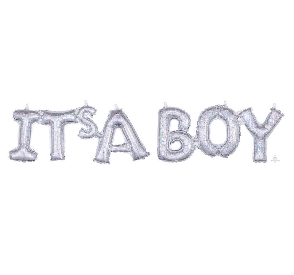 CI: Phrases IT'S A BOY Silver Holographic