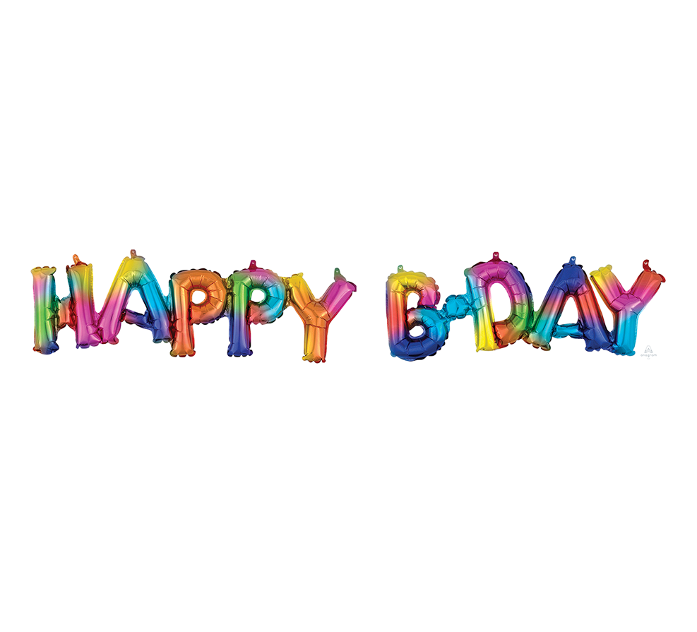 CI: Phrases HAPPY BDAY Rainbow Splash