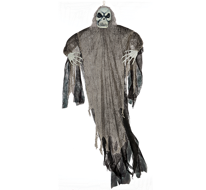 Life Size Black Reaper Hanging Prop Decoration Fabric & Plastic