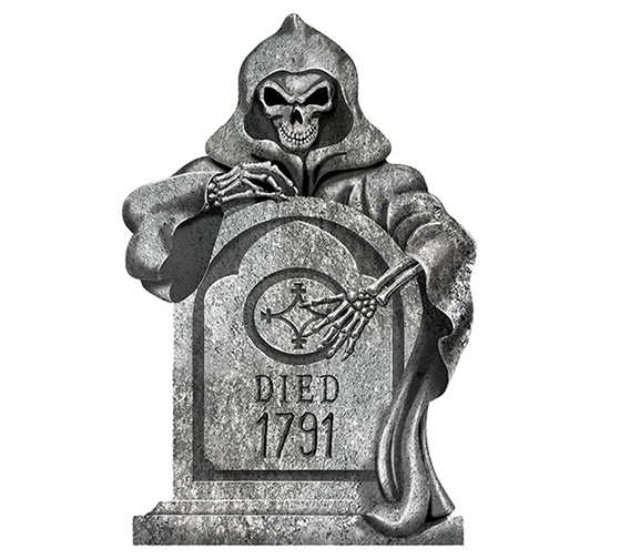 Reaper Tombstone Styrofoam Decoration
