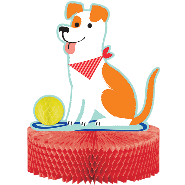 Dog Party Centrepiece Honeycomb 30cm x 23cm
