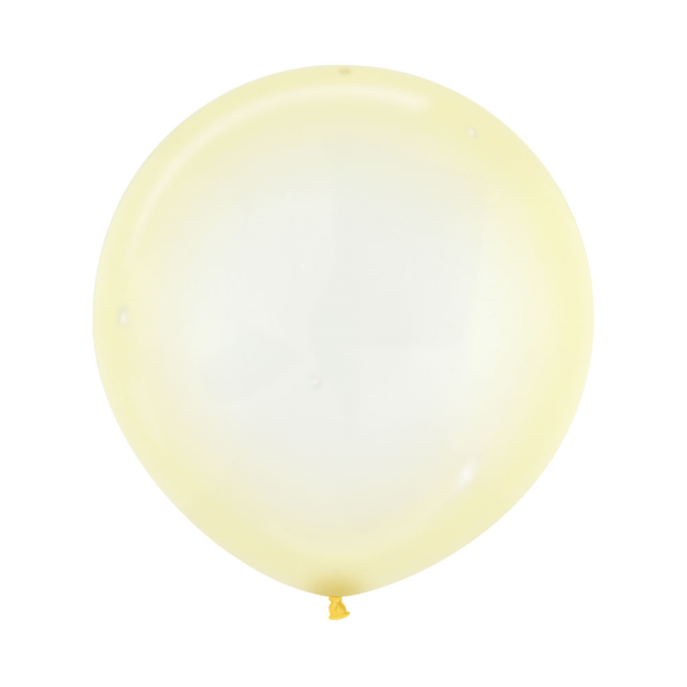 Sempertex 60cm Crystal Pastel Yellow Latex Balloons 321, 3PK