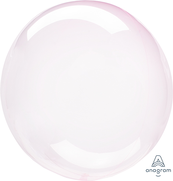 Crystal Clearz Light Pink Round Balloon