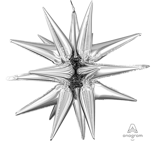 SuperShape Multi-Balloon Large Magic Silver Star
