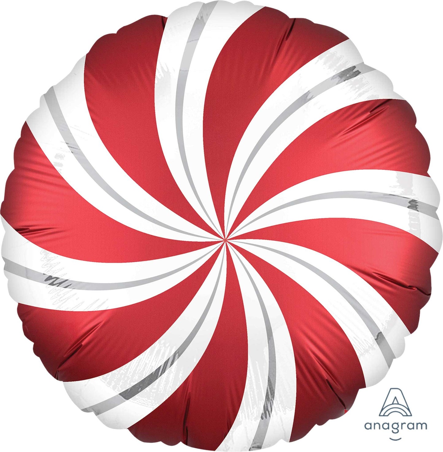 45cm Standard Satin XL Sangria Red Candy Cane Swirls