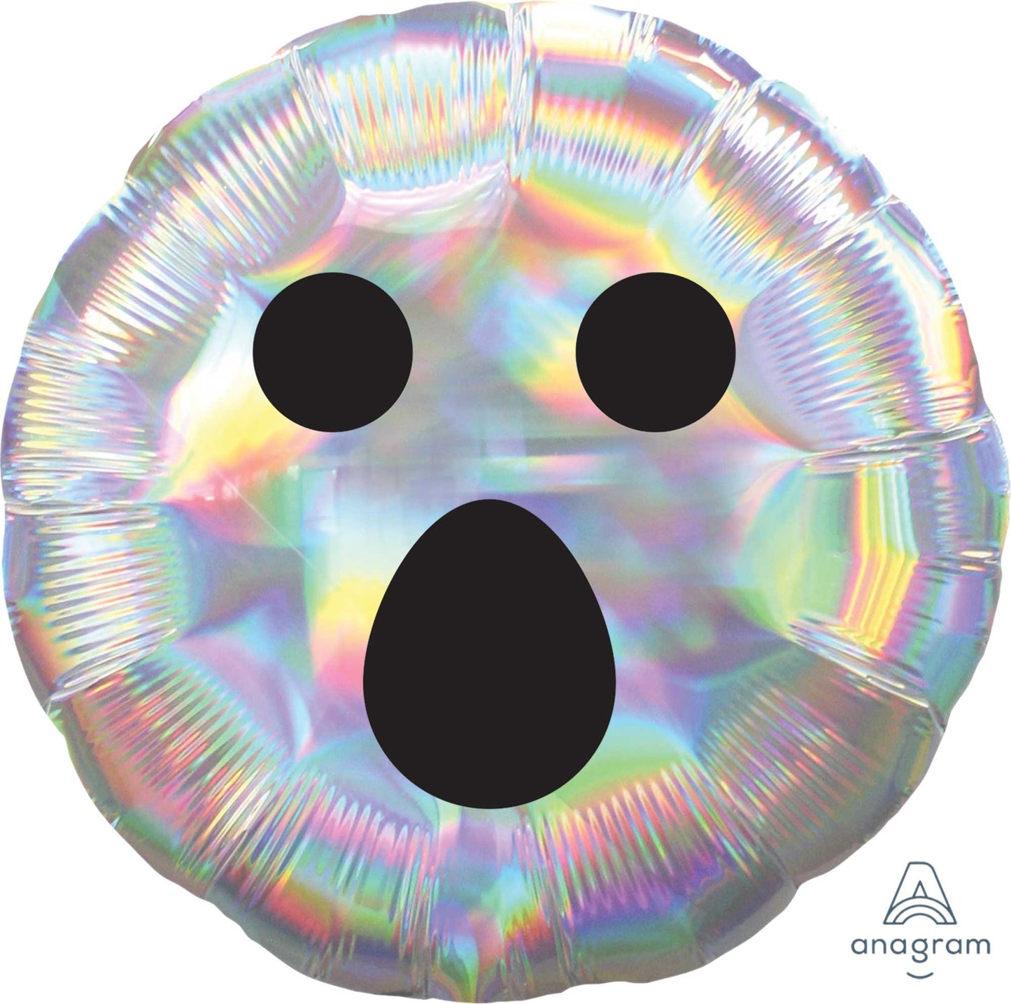 45cm Standard Ghost Face Holographic Iridescent Halloween Balloon