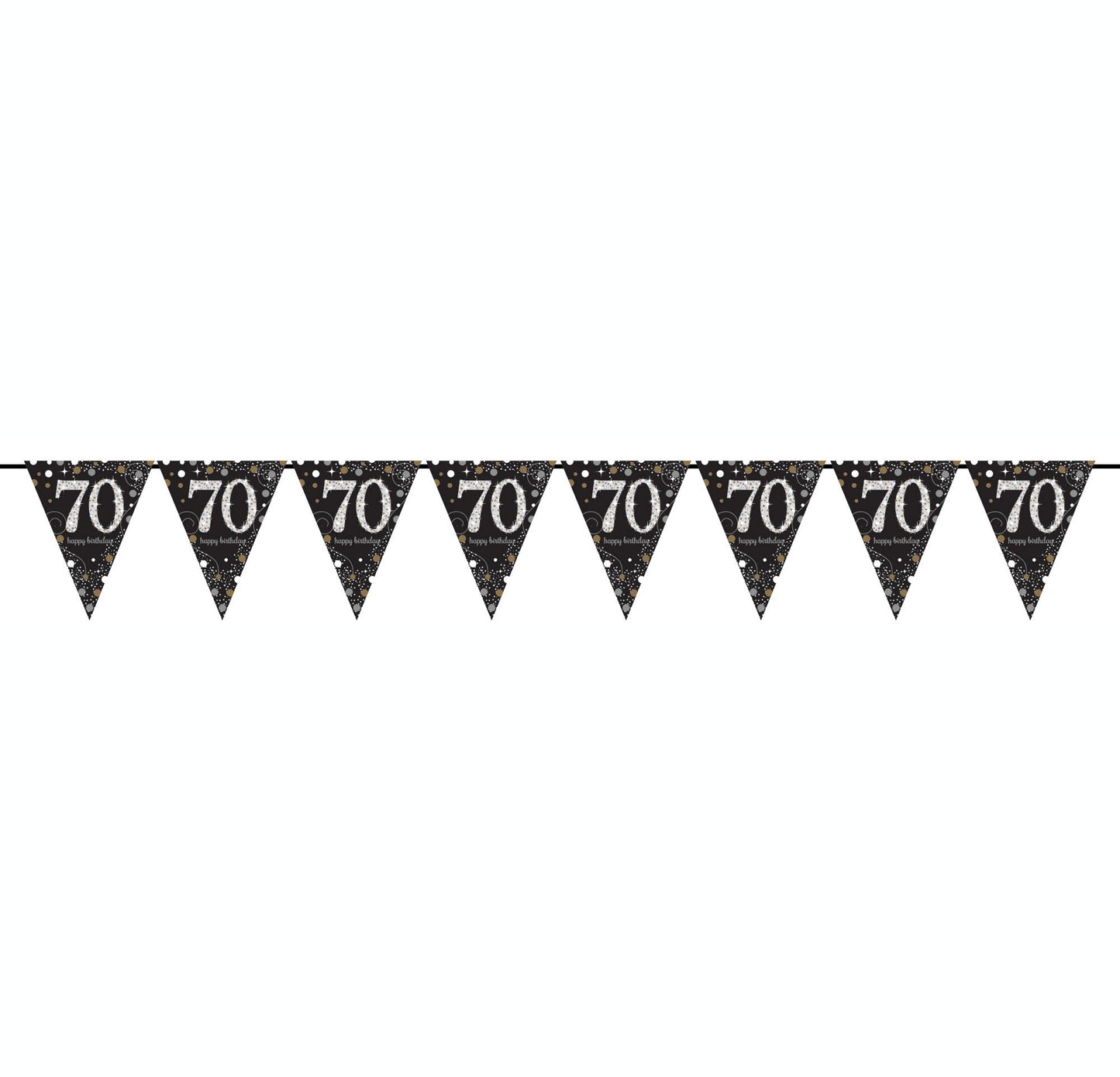 Sparkling Celebration 70 Prismatic Pennant Banner - Plastic