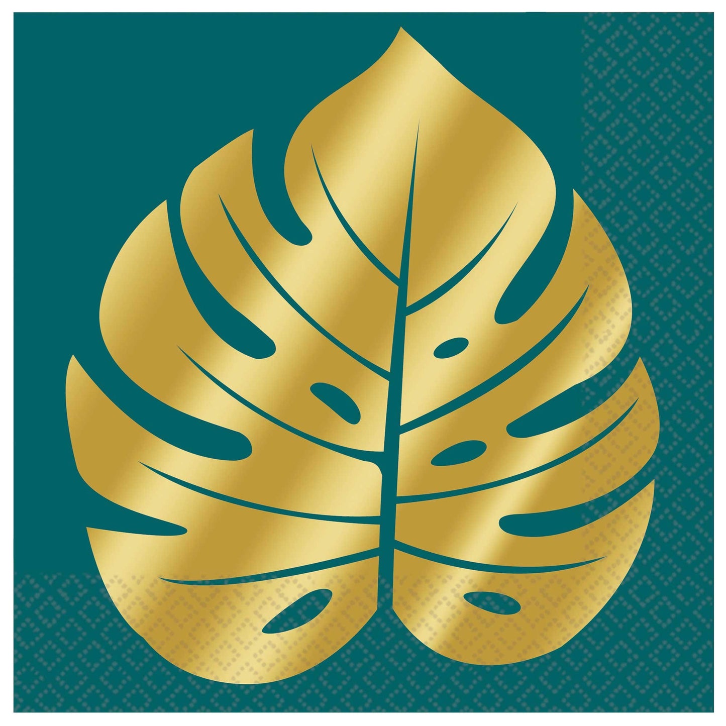 Key West Beverage Napkins Palm Leaves Foil Hot Stamped