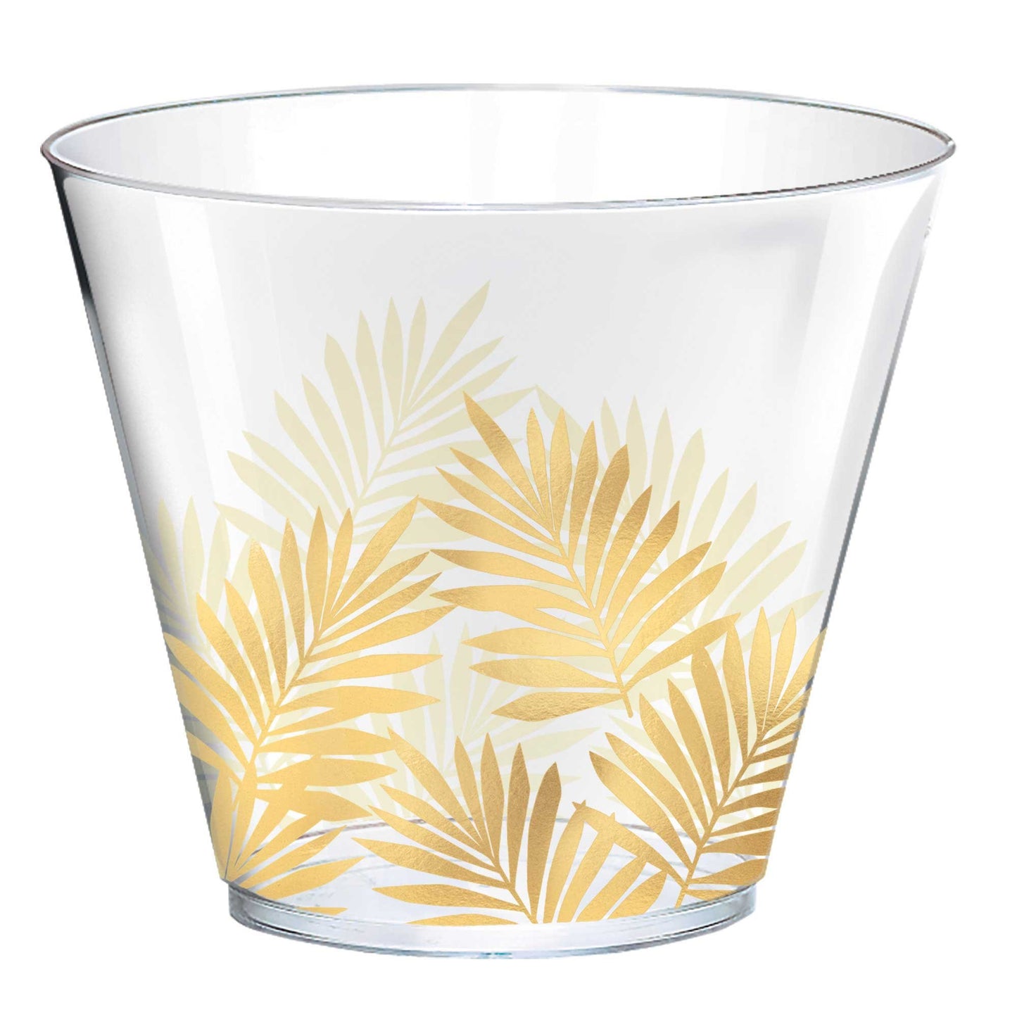 Key West Premium Plastic Tumblers 266ml Foil Hot Stamped Palm Leaves