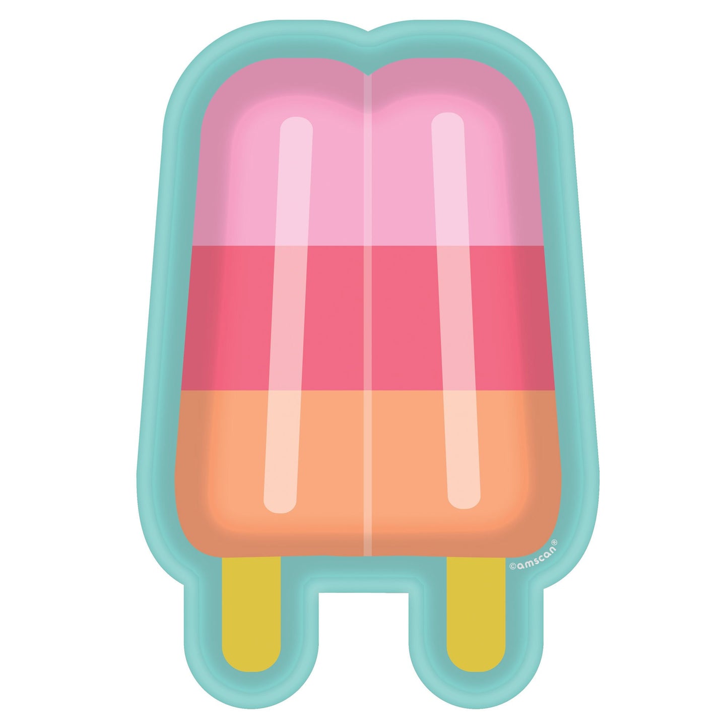 Just Chillin Popsicle Shaped Paper Plates 17cm