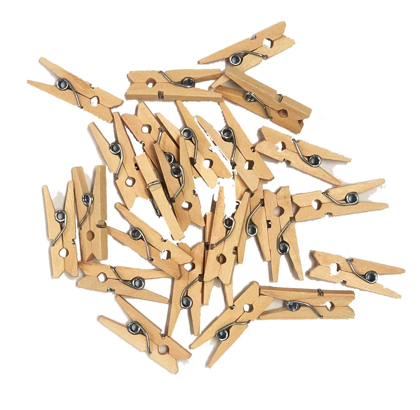 Kraft Mini Wooden Pegs 25PK