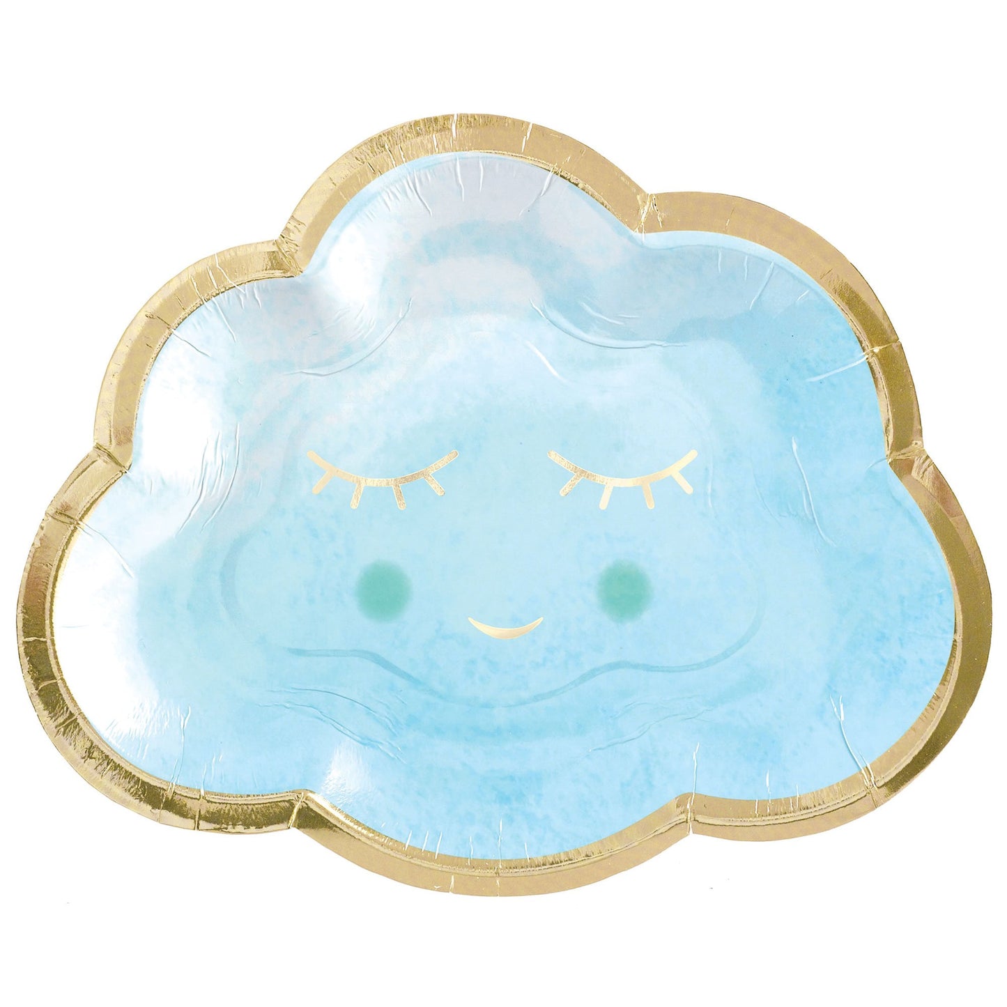Oh Baby Boy 16cm Shaped Metallic Paper Plates
