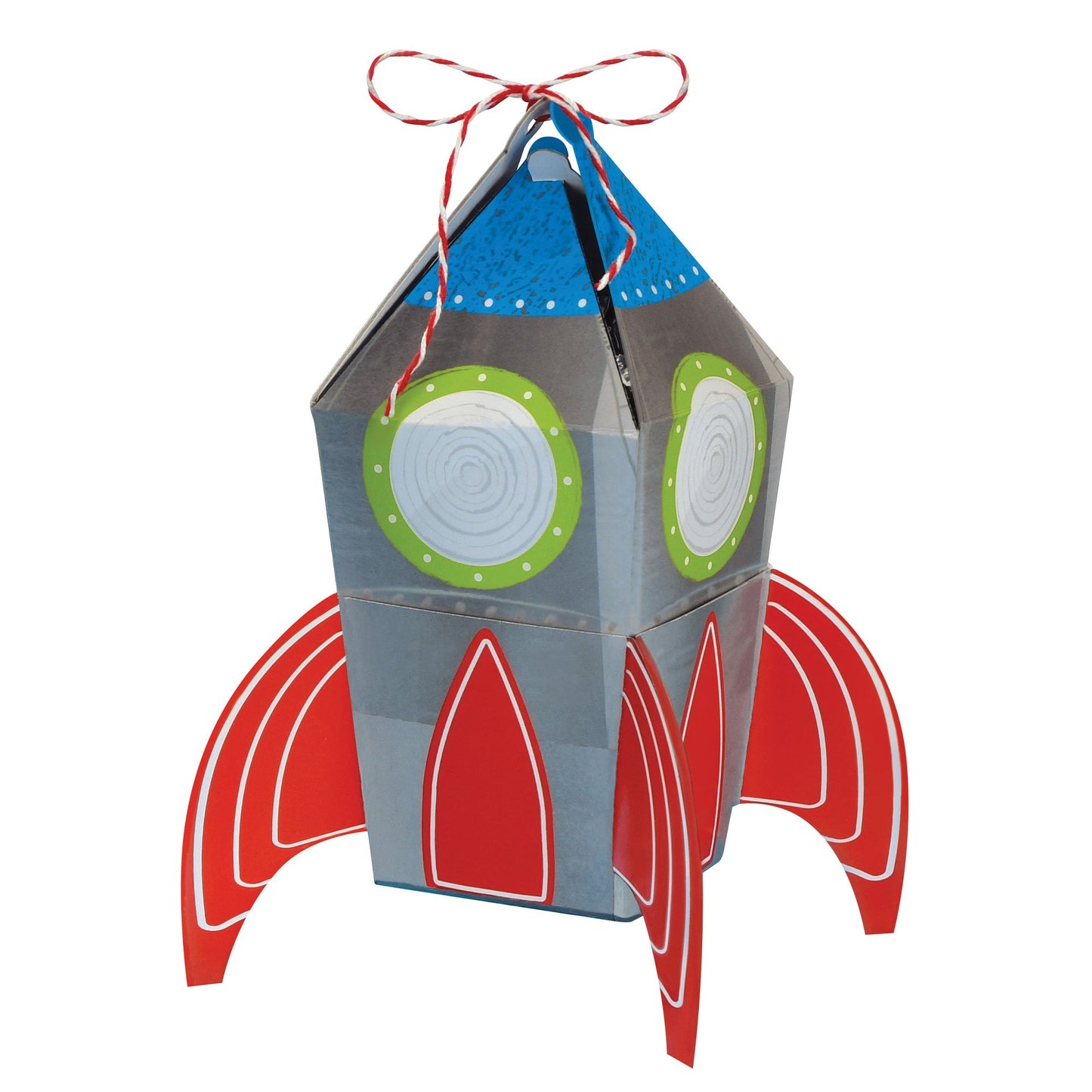 Blast Off Birthday 3D Rocket Favor Treat Boxes