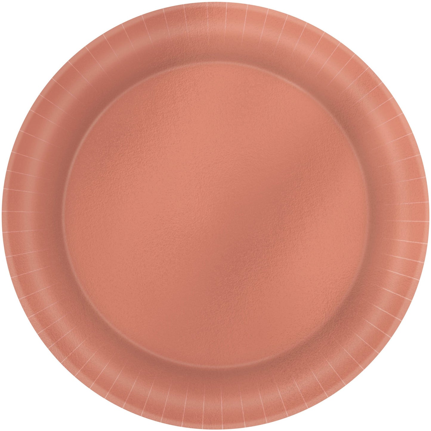 Metallic 21cm Rose Gold Round Paper Plates