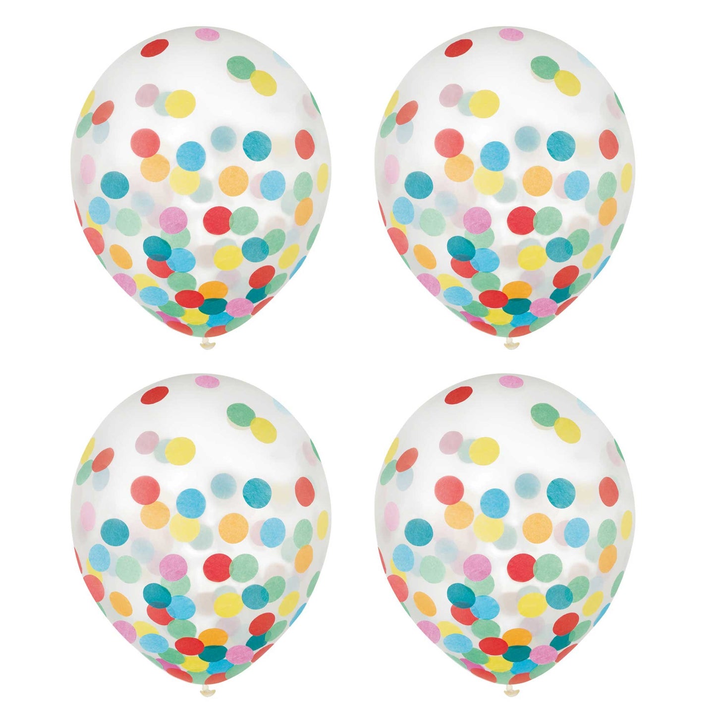 Latex Balloons 30cm & Confetti Multi-Coloured