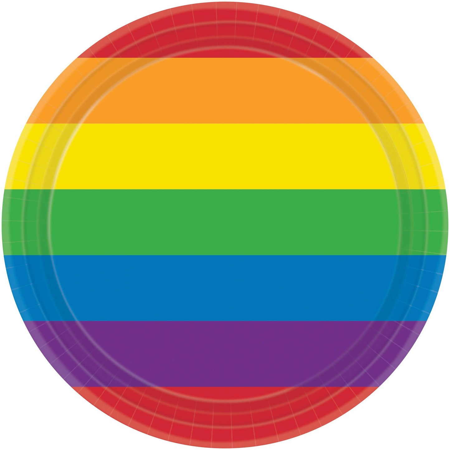 Rainbow 17cm Round Paper Plates