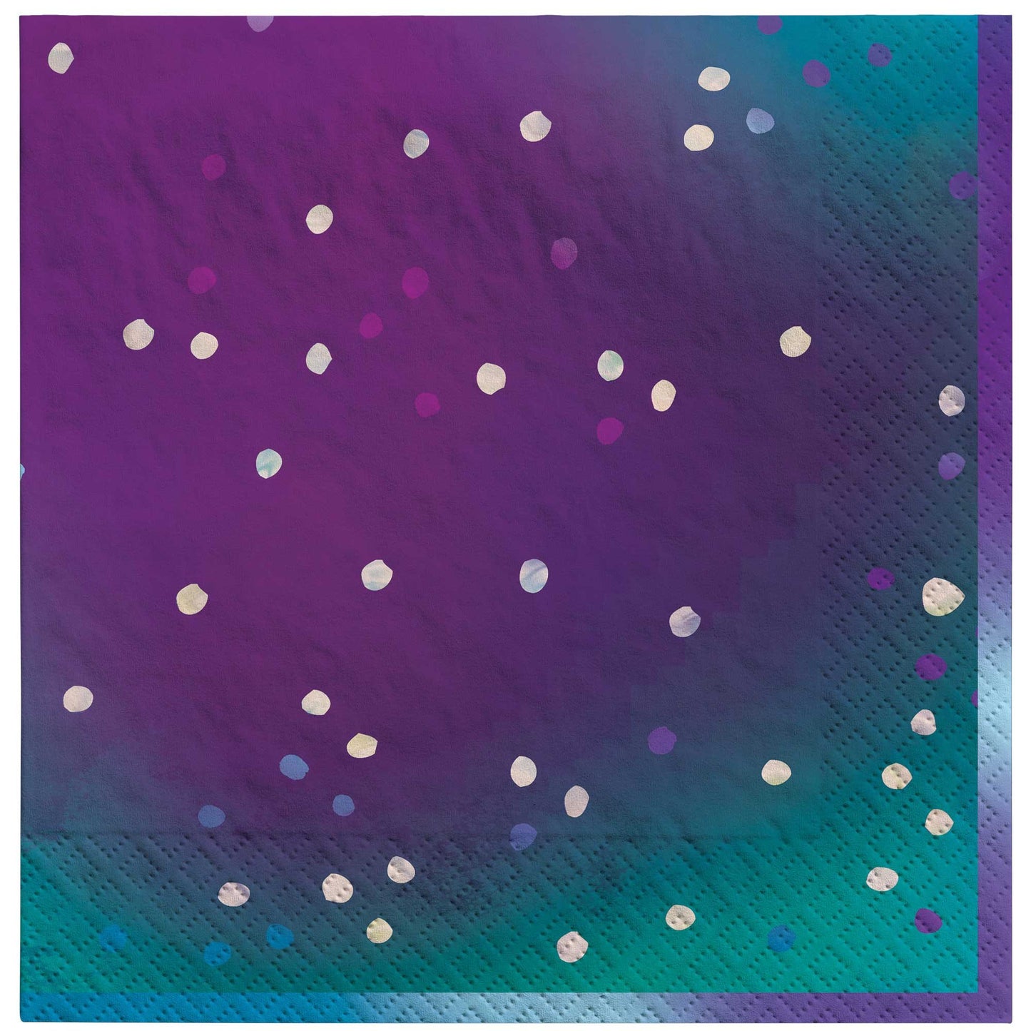 Sparkling Sapphire Lunch Napkins Iridescent Hot Stamped