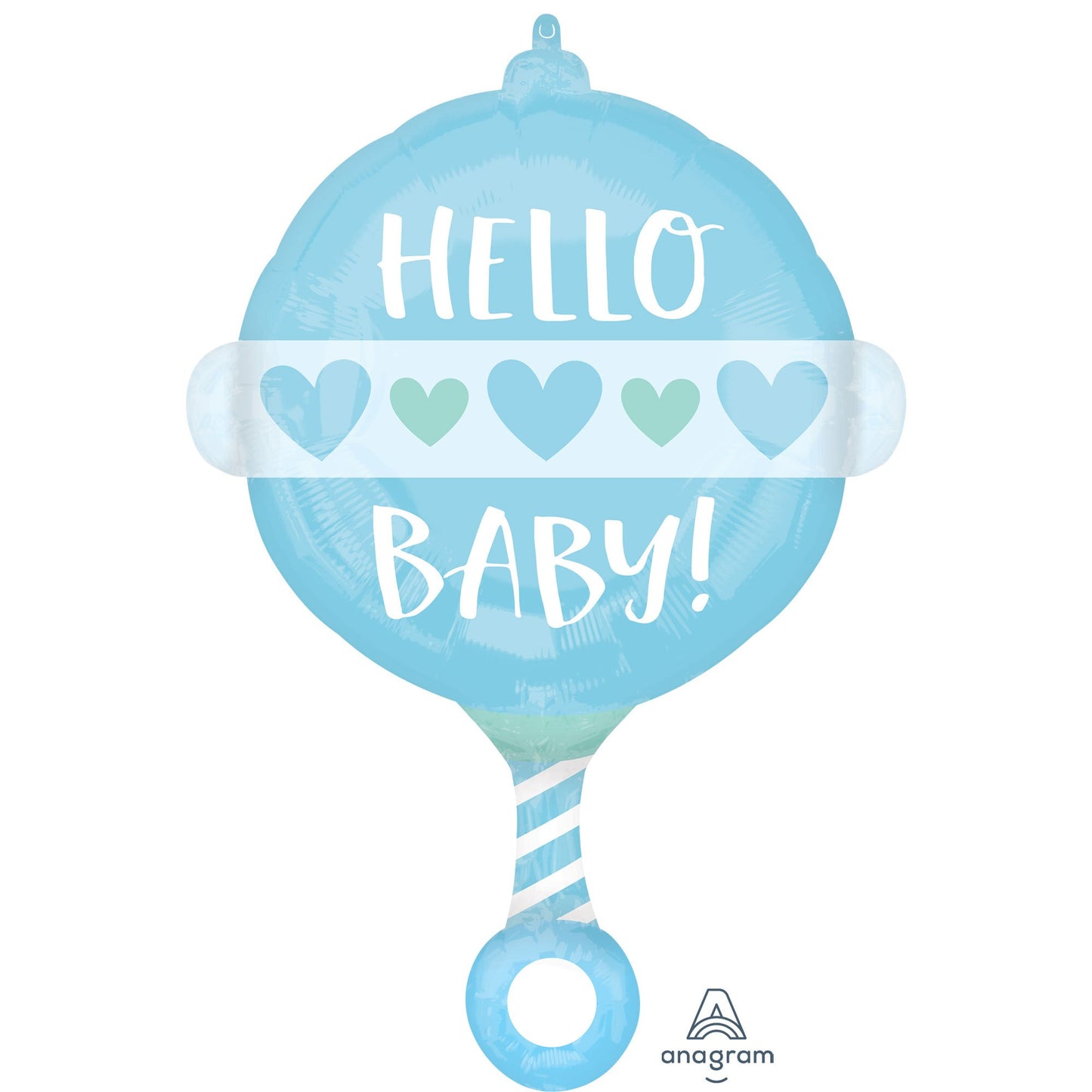 Standard Shape Baby Boy Rattle Hello Baby